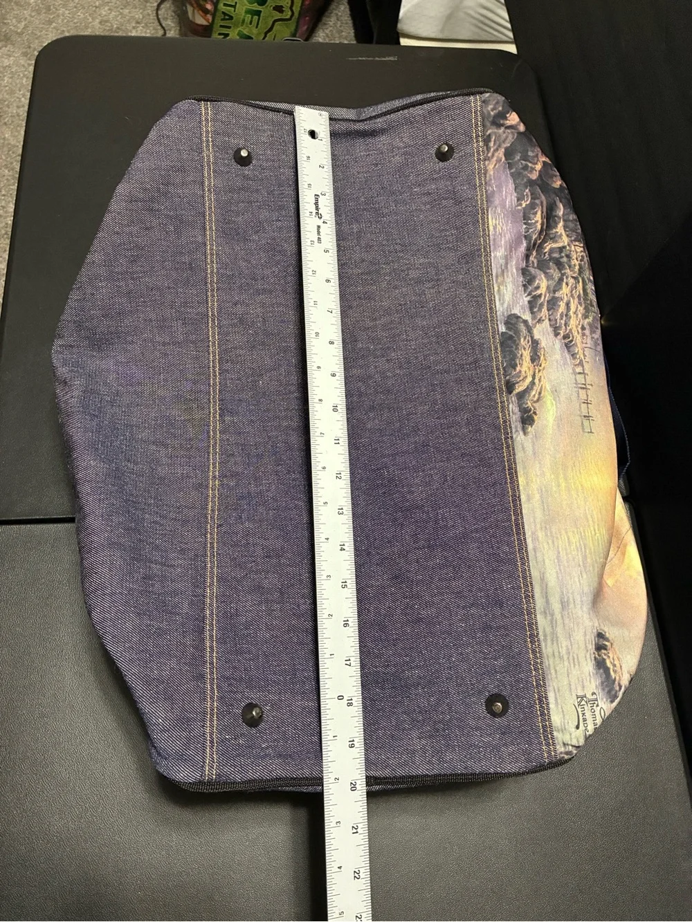Thomas Kincaid Scenic Lighthouse Duffle Bag - Purple and Blue
